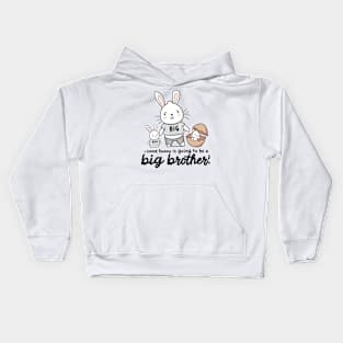 Big Brother Announcement Cute Bunny Family Design Kids Hoodie